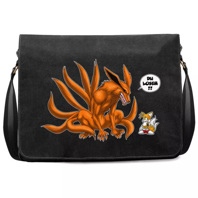 Premium Schultertaschen Parodie auf Naruto Tails und Kyubi - Kurama