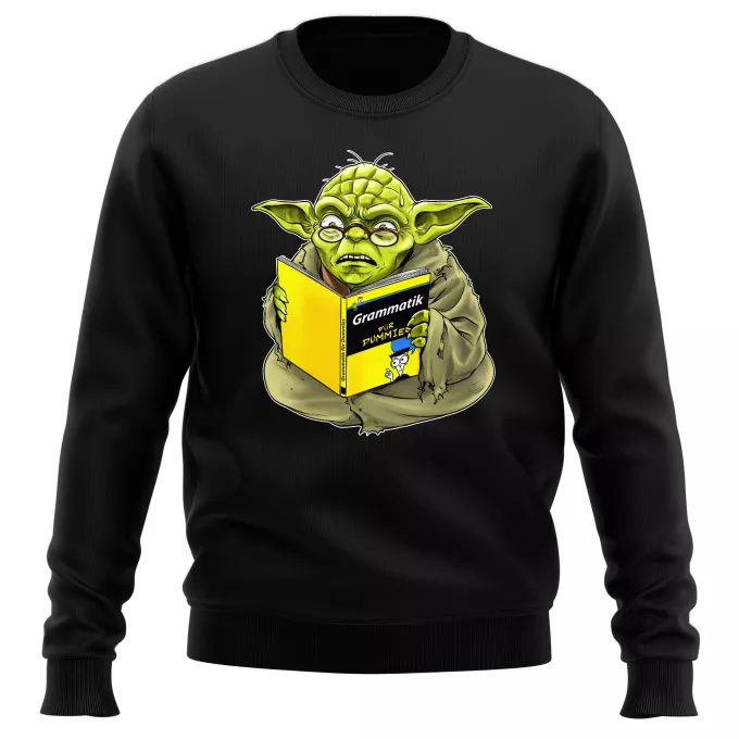 Sweatshirts Parodie auf Star Wars Yoda - Grammatik für Dummies
