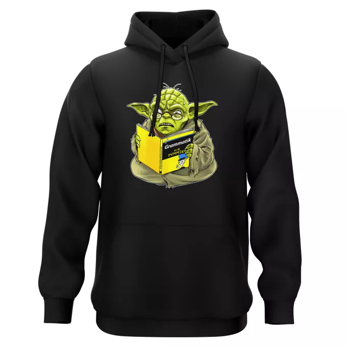 Kapuzenpullover Parodie auf Star Wars Yoda - Grammatik für Dummies