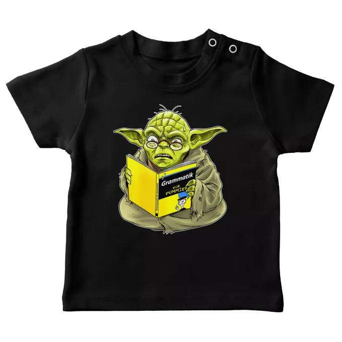 Baby T-shirts Parodie auf Star Wars Yoda - Grammatik für Dummies