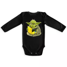Yoda Langärmliges Baby Strampler “Grammatik für Dummies” – Parodie auf Star Wars
