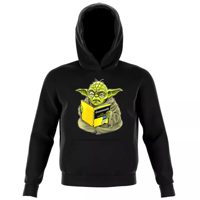 Kinder Kapuzenpullover Parodie auf Star Wars Yoda - Grammatik für Dummies