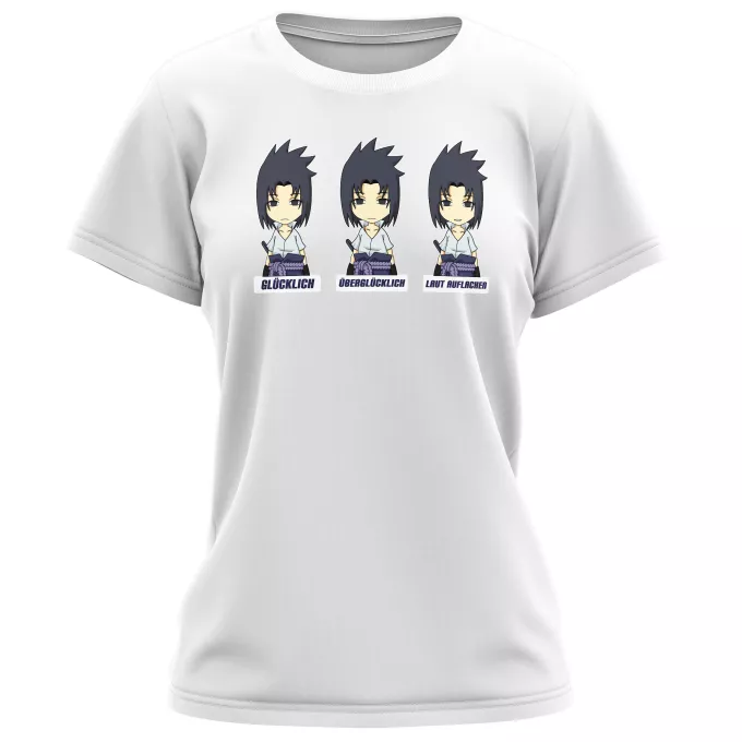 Damen T-shirts Parodie auf Naruto Sasuke Uchiwa