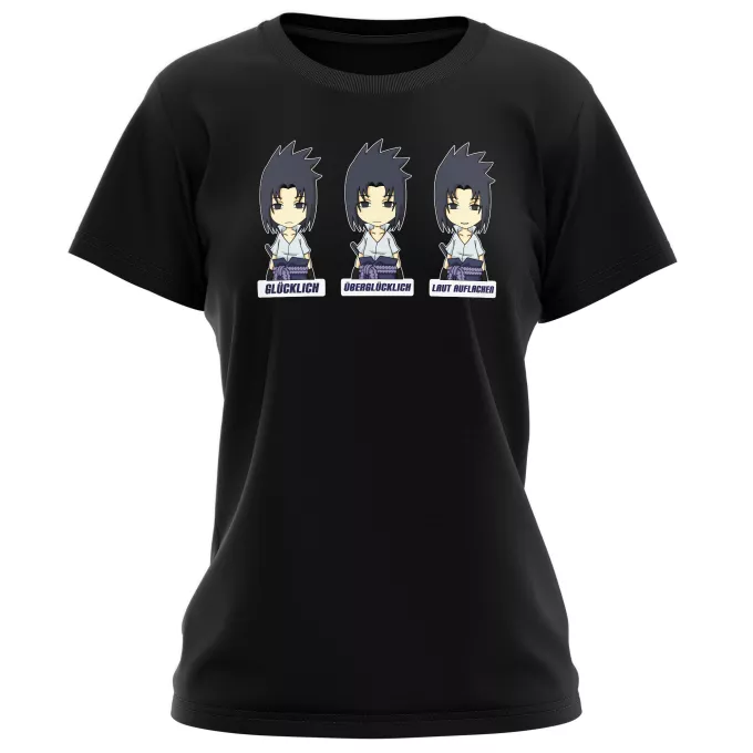 Damen T-shirts Parodie auf Naruto Sasuke Uchiwa