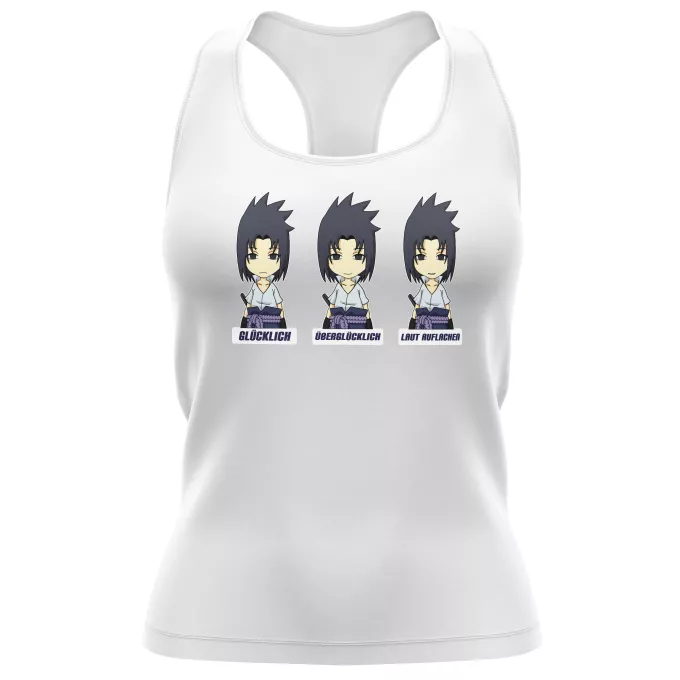 Damen T-shirt Tank top Parodie auf Naruto Sasuke Uchiwa