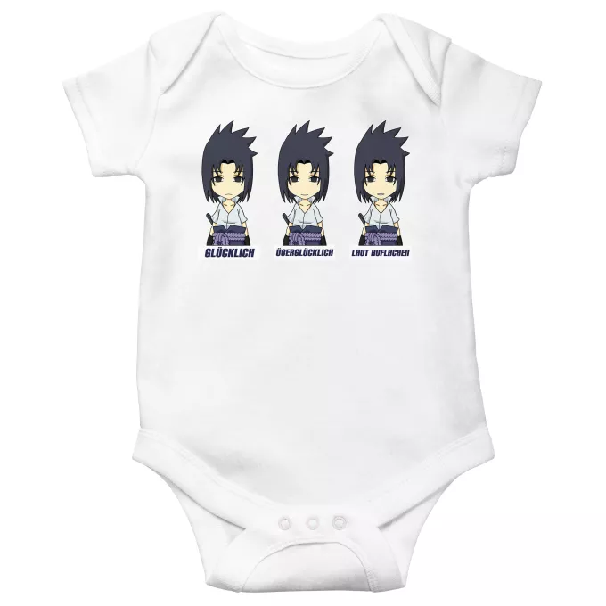 kurzärmelige Baby Strampler Parodie auf Naruto Sasuke Uchiwa