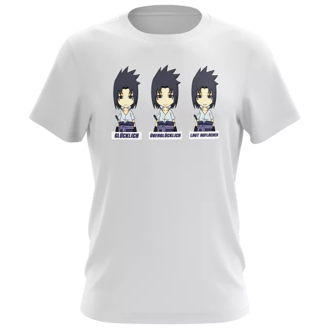 Herren T-shirts Parodie auf Naruto Sasuke Uchiwa