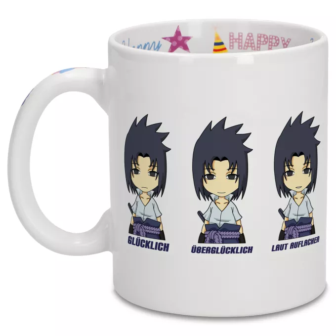 Geburtstag Tassen Parodie auf Naruto Sasuke Uchiwa