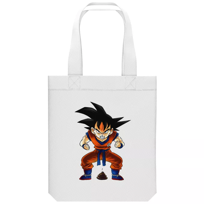 biologisch katoenen draagtas (Tote Bag) Parodie Dragon Ball Z - DBZ Son Goku