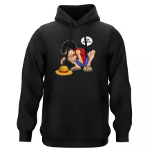 Ruffy Kapuzenpullover “Ruffy und Gollum” – Parodie auf One Piece