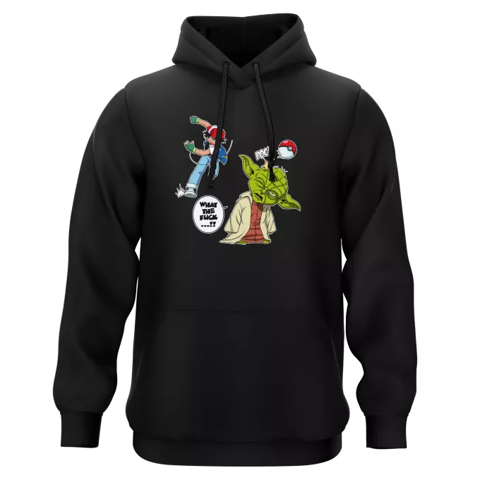 Camisolas com capuz Paródia Pokémon Yoda e Ash Ketchum