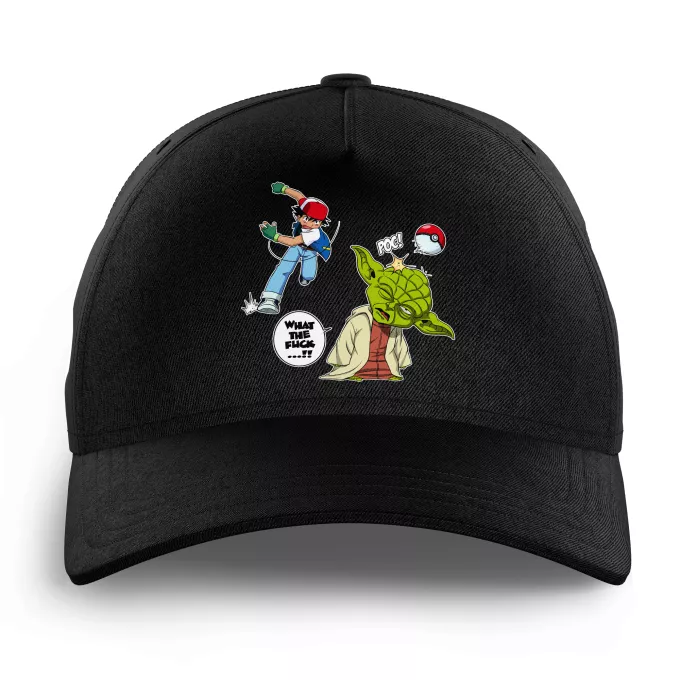 Bonés de Verão para crianças Paródia Pokémon Yoda e Ash Ketchum