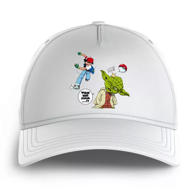 Bonés de Verão para crianças Paródia Pokémon Yoda e Ash Ketchum