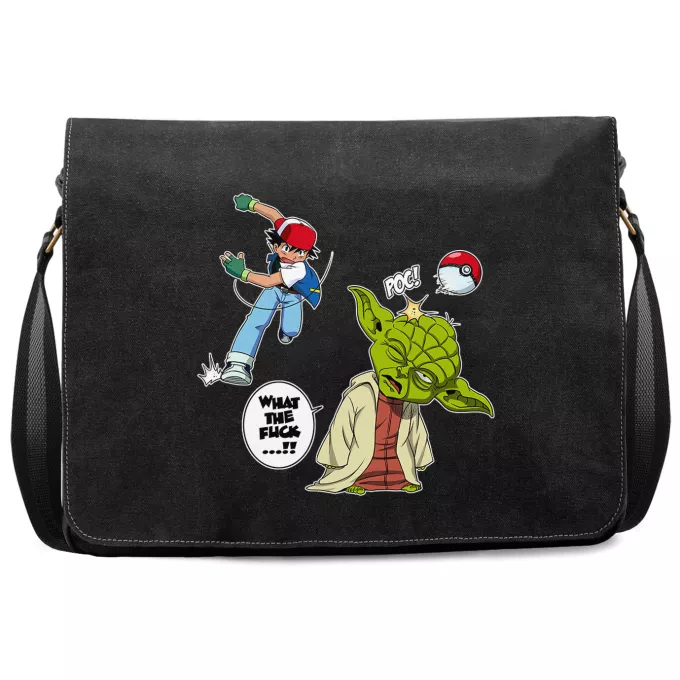 Sacos de lona Paródia Pokémon Yoda e Ash Ketchum