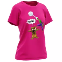 Piccolo Damen T-shirt “NACH HAUSE!!! (deutsche Fassung)” – Parodie auf Dragon Ball