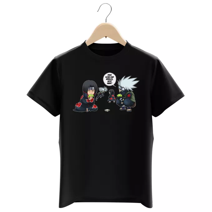 Jungen Kinder T-Shirts Parodie auf Naruto Kakashi Hatake und Itachi Uchiwa