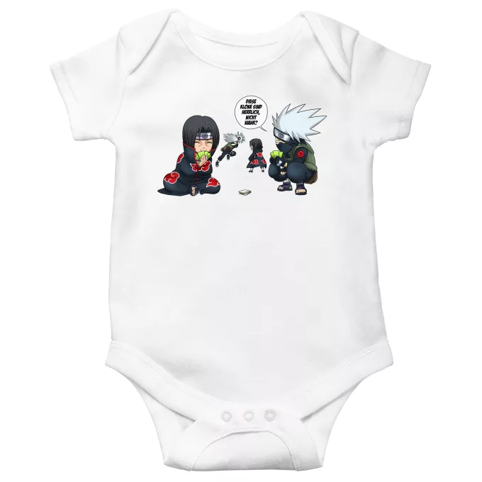 kurzärmelige Baby Strampler Parodie auf Naruto Kakashi Hatake und Itachi Uchiwa