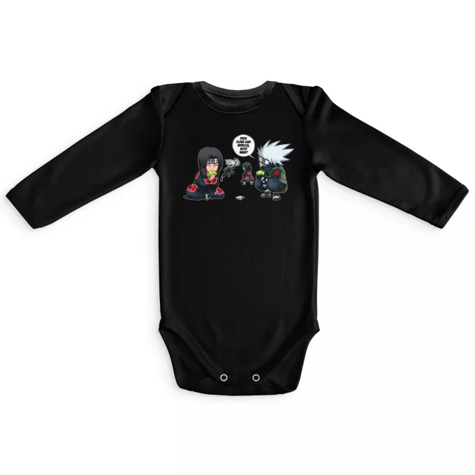 Langärmliges Baby Strampler Parodie auf Naruto Kakashi Hatake und Itachi Uchiwa