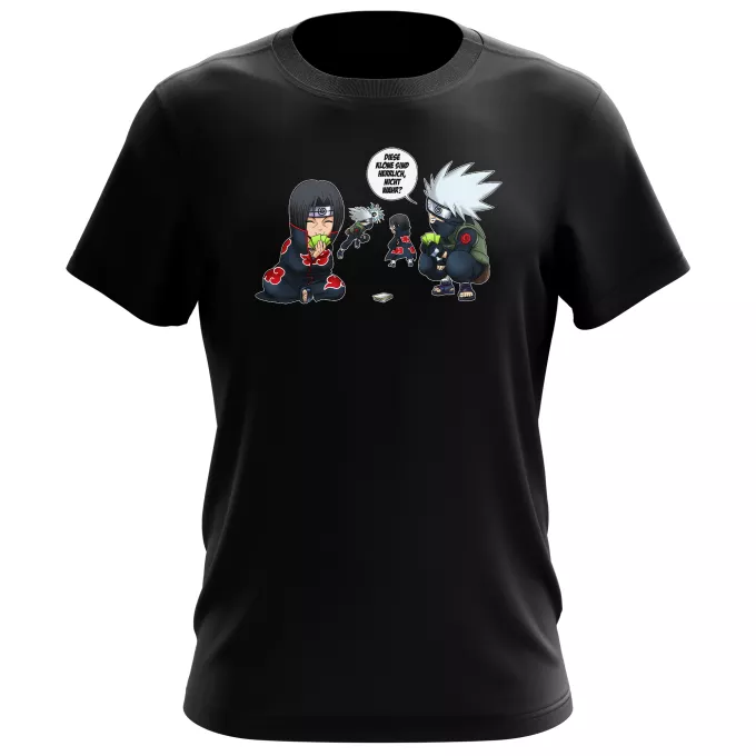 Herren T-shirts Parodie auf Naruto Kakashi Hatake und Itachi Uchiwa