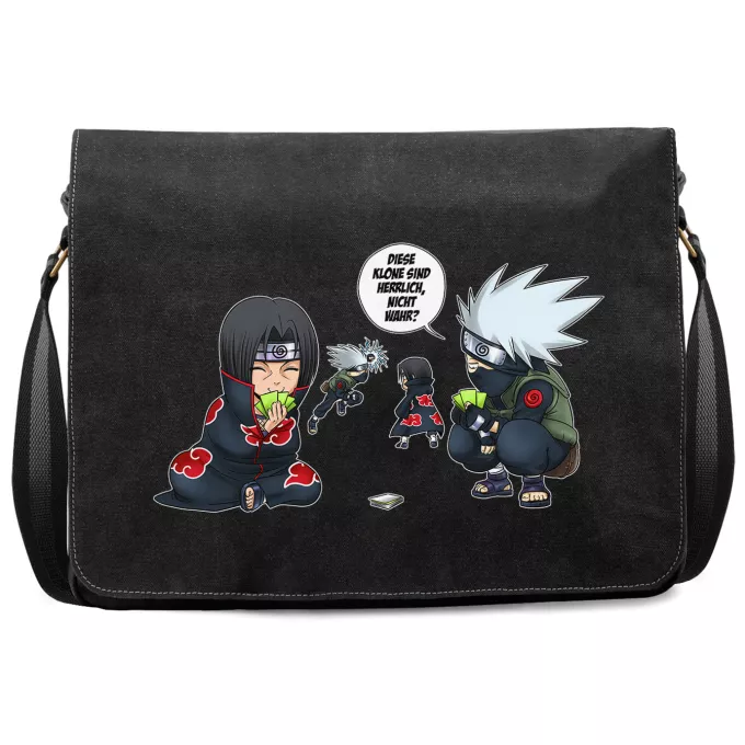 Premium Schultertaschen Parodie auf Naruto Kakashi Hatake und Itachi Uchiwa