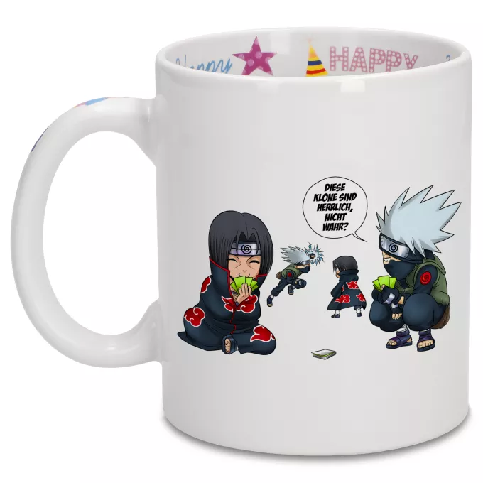 Geburtstag Tassen Parodie auf Naruto Kakashi Hatake und Itachi Uchiwa