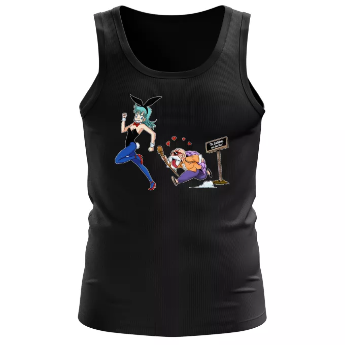 Herren Tank Top Parodie auf Dragon Ball Muten-Roshi und Bulma