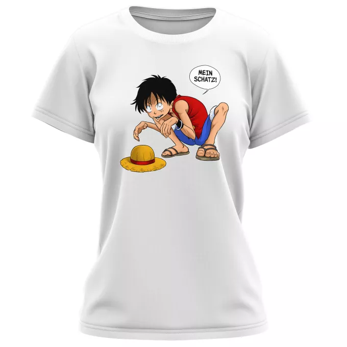 Damen T-shirts Parodie auf One Piece Ruffy Hak Versioni und Gollum