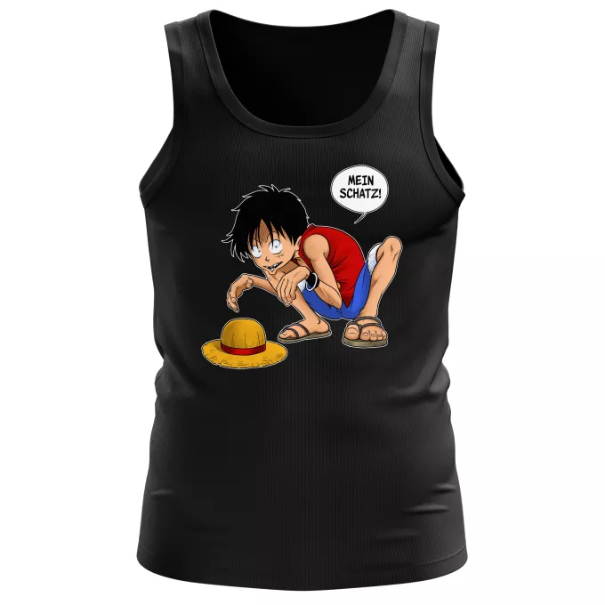 Herren Tank Top Parodie auf One Piece Ruffy Hak Versioni und Gollum