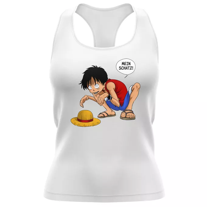 Damen T-shirt Tank top Parodie auf One Piece Ruffy Hak Versioni und Gollum