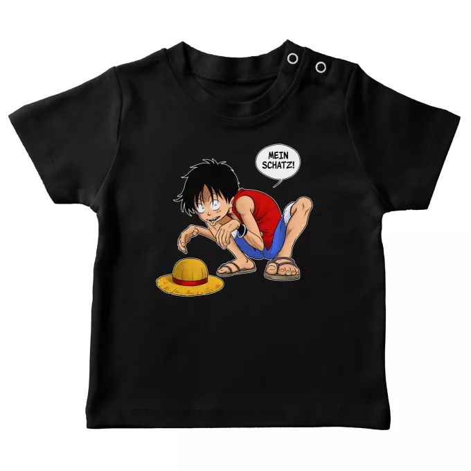 Baby T-shirts Parodie auf One Piece Ruffy Hak Versioni und Gollum