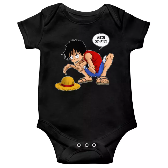 kurzärmelige Baby Strampler Parodie auf One Piece Ruffy Hak Versioni und Gollum