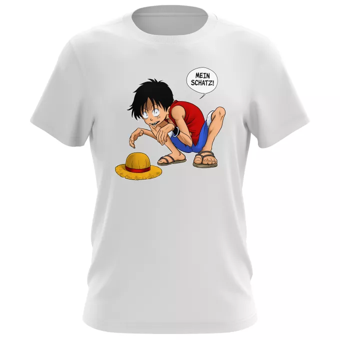 Herren T-shirts Parodie auf One Piece Ruffy Hak Versioni und Gollum