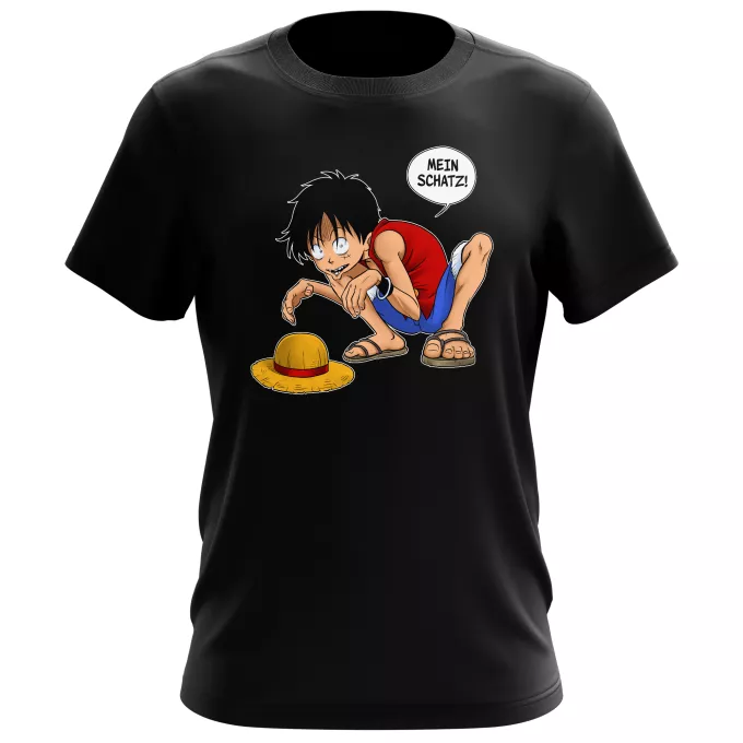 Herren T-shirts Parodie auf One Piece Ruffy Hak Versioni und Gollum