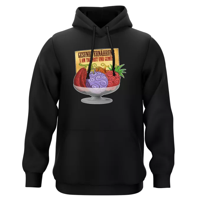 Kapuzenpullover Parodie auf One Piece Teufelsfrucht - Gum-Gum-Frucht