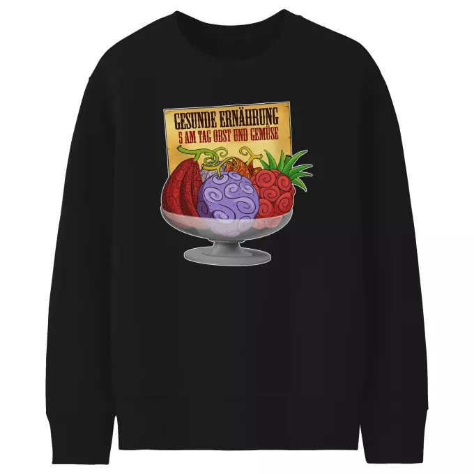 Kinder Sweatshirt Parodie auf One Piece Teufelsfrucht - Gum-Gum-Frucht