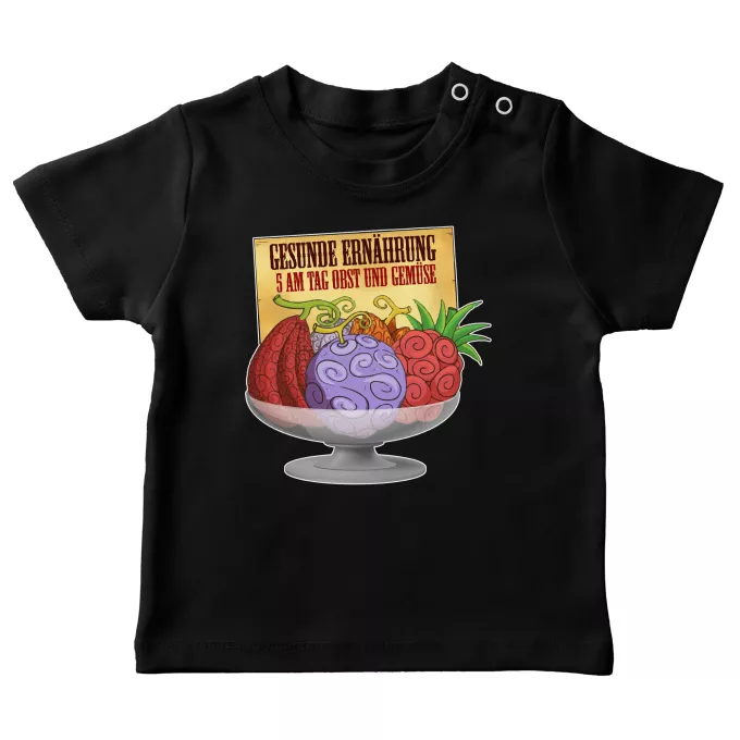 Baby T-shirts Parodie auf One Piece Teufelsfrucht - Gum-Gum-Frucht