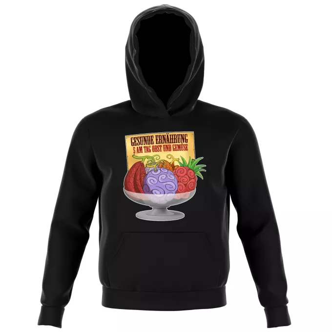 Kinder Kapuzenpullover Parodie auf One Piece Teufelsfrucht - Gum-Gum-Frucht