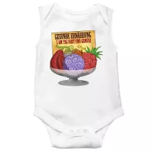 Teufelsfrucht ärmelloser Baby Strampler “Gum-Gum-Frucht” – Parodie auf One Piece