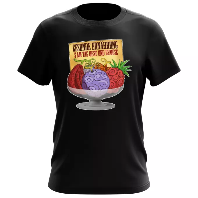 Herren T-shirts Parodie auf One Piece Teufelsfrucht - Gum-Gum-Frucht