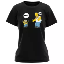 Damen T-shirt “Die Minions und Die Simpsons” – Parodie auf Minions