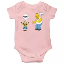 Baby Strampler (Mädchen) “Die Minions und Die Simpsons” – Parodie auf Minions