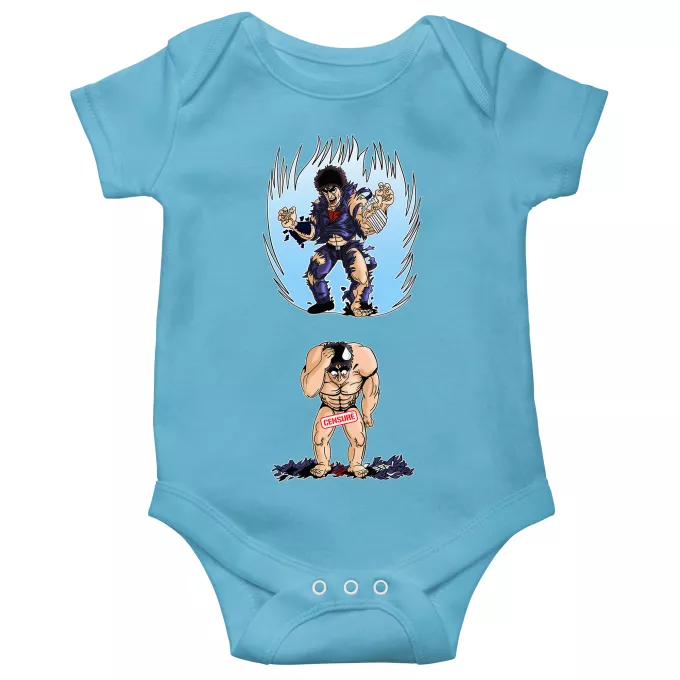Kurzärmeliger Baby-Bodysuit (Jungen) Parodie auf Fist of the North Star Kenshiro