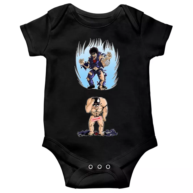 kurzärmelige Baby Strampler Parodie auf Fist of the North Star Kenshiro