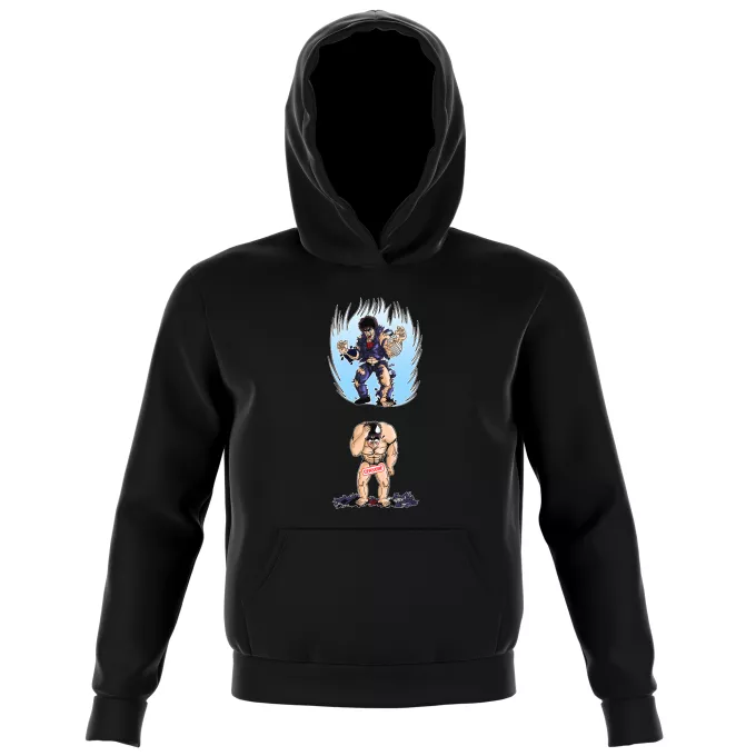 Kinder Kapuzenpullover Parodie auf Fist of the North Star Kenshiro