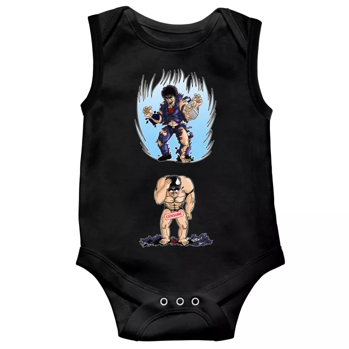 ärmelloser Baby Strampler Parodie auf Fist of the North Star Kenshiro