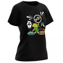 Link Damen T-shirt “Link and die Aliens” – Parodie auf Zelda