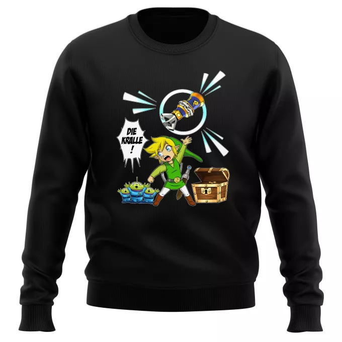 Sweatshirts Parodie auf Zelda Link and die Aliens