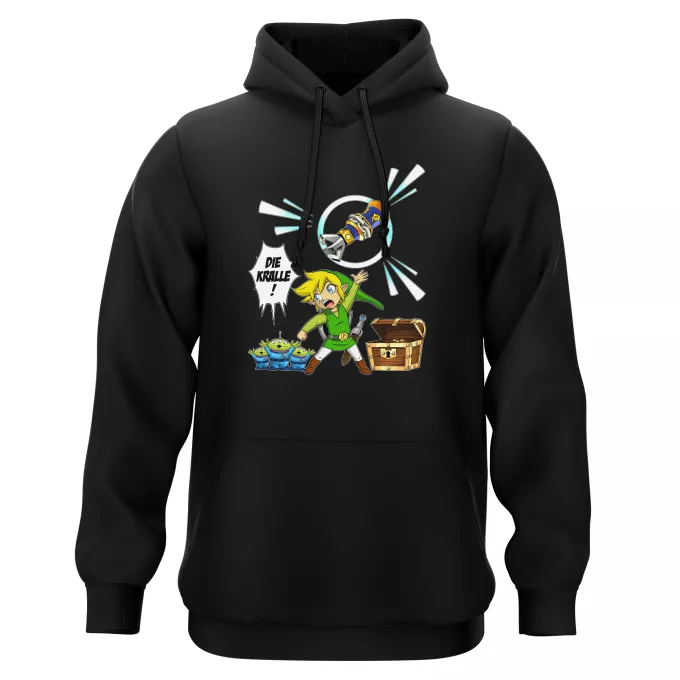 Kapuzenpullover Parodie auf Zelda Link and die Aliens