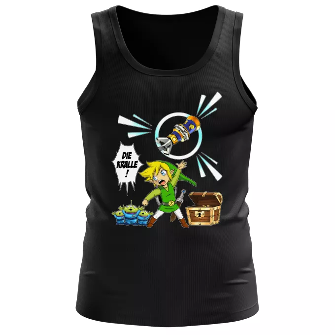 Herren Tank Top Parodie auf Zelda Link and die Aliens