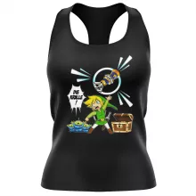 Link Damen T-shirt Tank top “Link and die Aliens” – Parodie auf Zelda